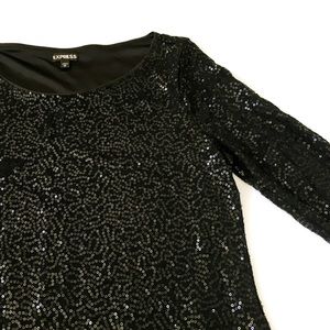 Express black sequin dress size M